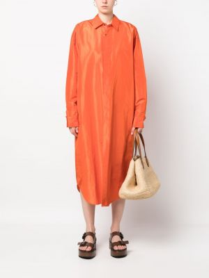 Jedwabna sukienka koszulowa Sofie Dhoore pomarańczowa
