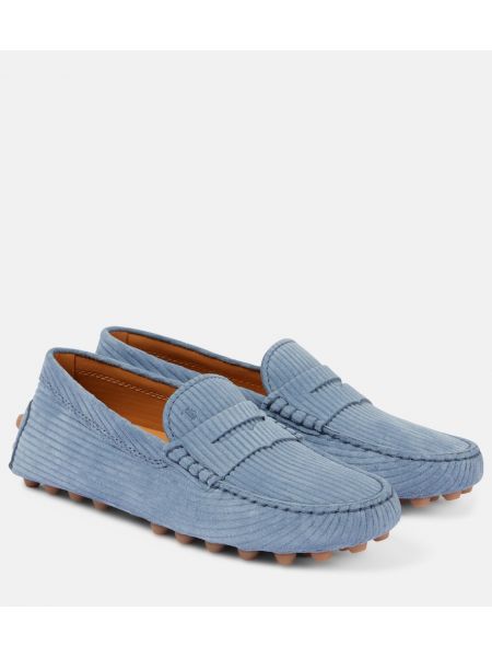 Loafers i mocka Tod's blå