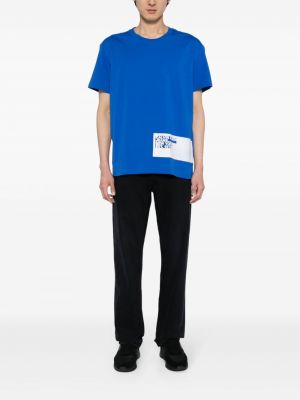 Koszulka z nadrukiem Calvin Klein niebieska