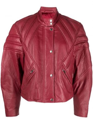 Usnjena jakna Isabel Marant rdeča