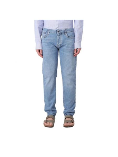 Proste jeansy Emporio Armani niebieskie