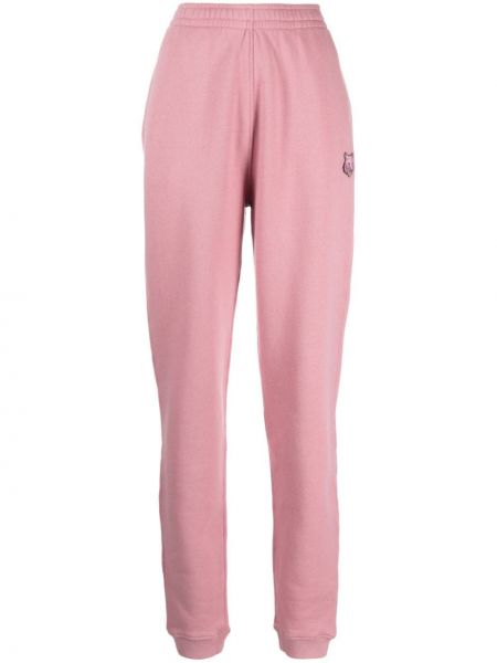 Sportovní kalhoty Maison Kitsuné růžové