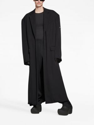 Płaszcz wełniany oversize Balenciaga czarny