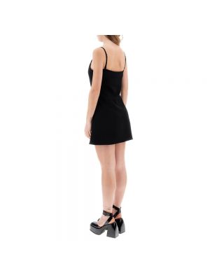 Haftowana haftowana sukienka mini Courreges czarna