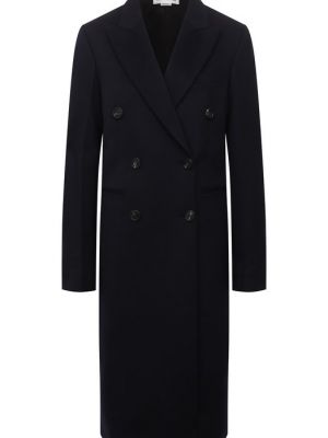 Кашемировое шерстяное пальто Victoria Beckham синее