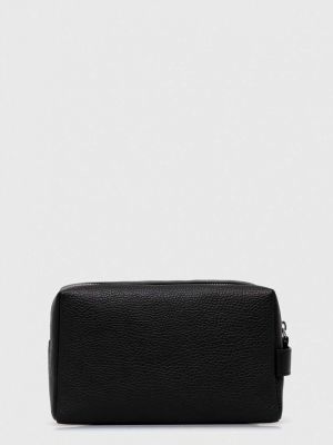Kožená kosmetická taška Coccinelle černá