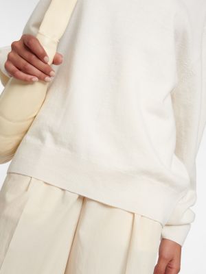 Вълнен пуловер Lemaire бяло