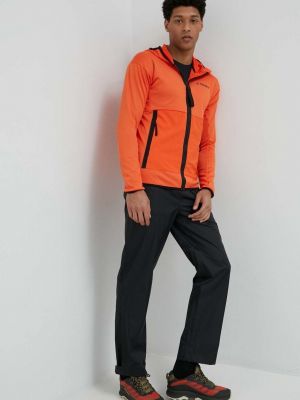 Pulover iz flisa s kapuco Adidas Terrex oranžna