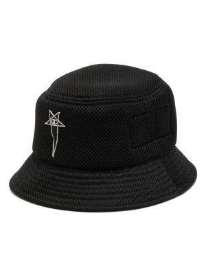 Haftowany kapelusz Rick Owens czarny