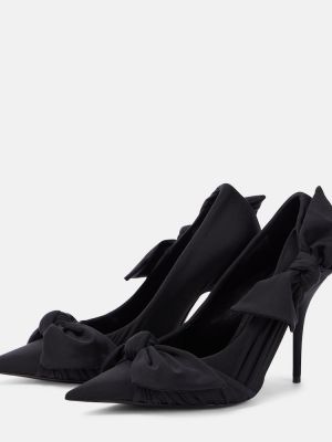 Полуотворени обувки с панделка Balenciaga черно
