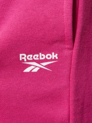 Памучни флийс панталони jogger Reebok Classics розово
