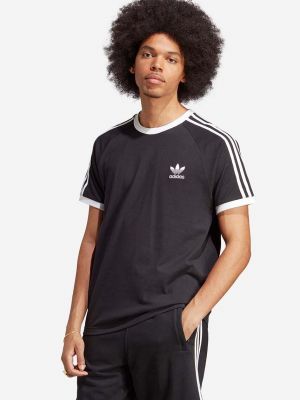 Koszulka w paski Adidas Originals czarna