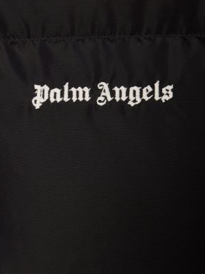 Nailoninis pūkinė striukė su gobtuvu Palm Angels juoda