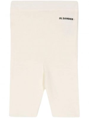 Bombažne kratke hlače Jil Sander bela