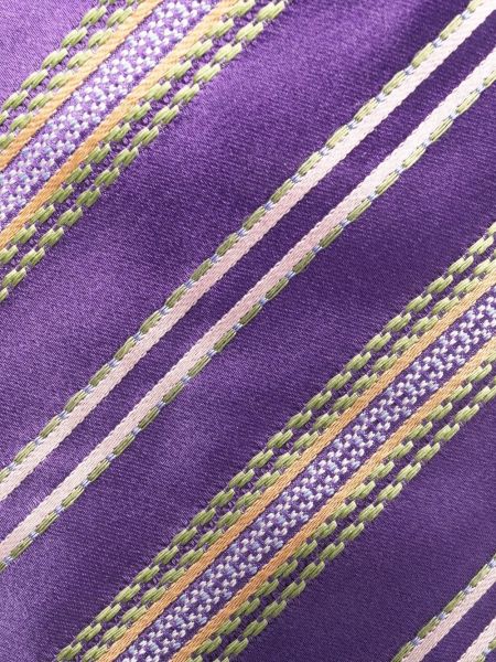Corbata de seda a rayas Trussardi violeta