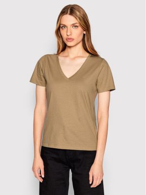 T-shirt Calvin Klein marron
