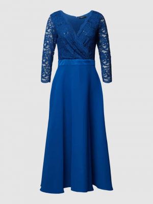 Sukienka koktajlowa z dekoltem w serek Swing niebieska
