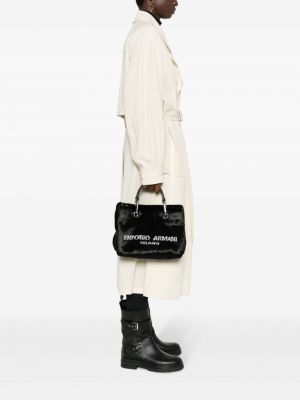 Shopper kabelka s kožíškem Emporio Armani