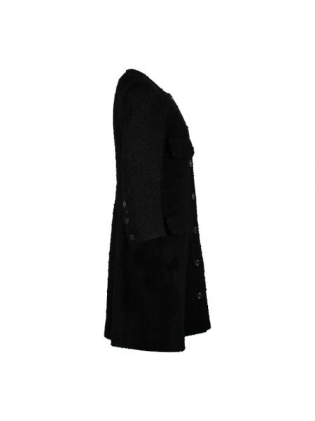 Abrigo de lana retro Chanel Vintage negro