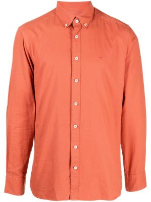 Bombažna srajca Hackett oranžna