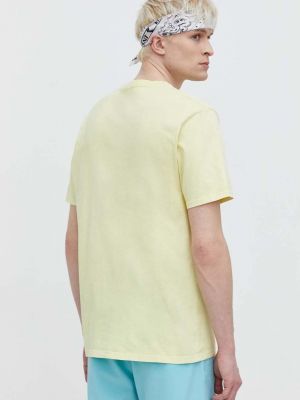 Bavlněné tričko s potiskem Volcom žluté