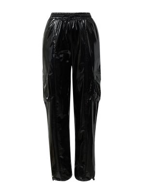 Kargo hlače s karirastim vzorcem Karo Kauer črna