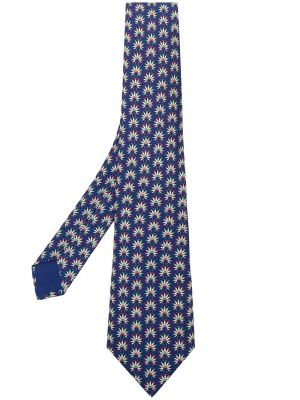 Corbata de flores con estampado Hermès