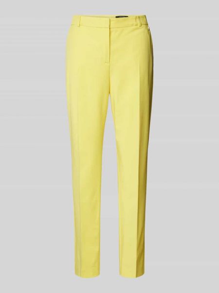 Spodnie slim fit Comma żółte