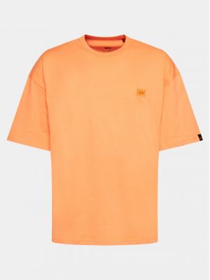 Tričko relaxed fit Alpha Industries oranžové