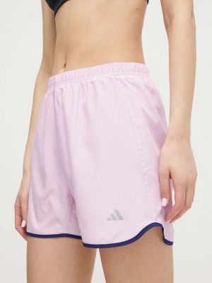 Magas derekú rövidnadrág Adidas Performance rózsaszín