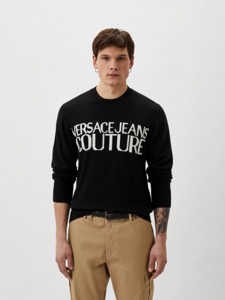 Черный свитер Versace Jeans Couture