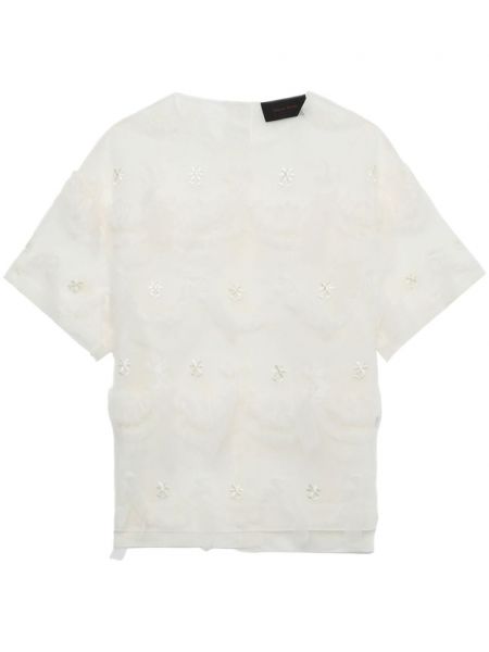 Prozirna košulja s vezom Simone Rocha bijela