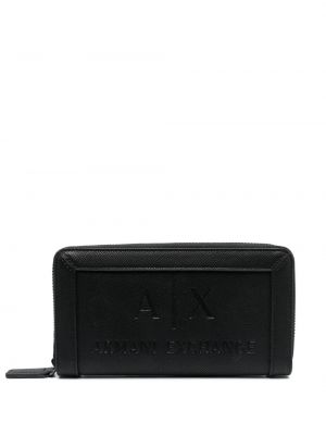 Peňaženka na zips Armani Exchange čierna