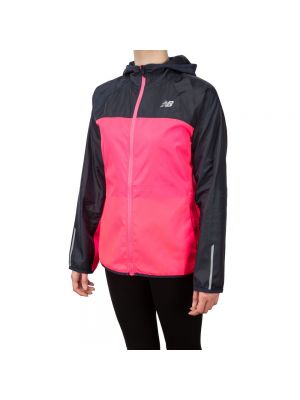 Куртка для бега с капюшоном New Balance розовая