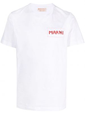 Памучна тениска Marni бяло