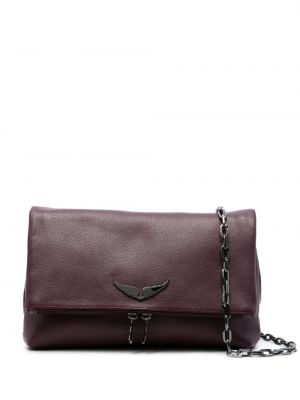 Geantă crossbody din piele Zadig&voltaire violet