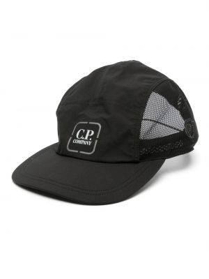Kapa s šiltom s potiskom z mrežo C.p. Company črna
