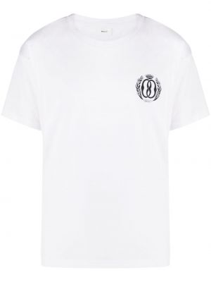 Kokvilnas t-krekls ar apdruku Bally balts