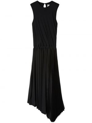 Πλισέ ασύμμετρη αμάνικο φόρεμα Jil Sander μαύρο