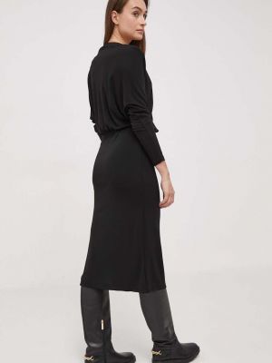 Midi haljina oversized Sisley crna