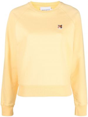 Sweatshirt aus baumwoll Maison Kitsuné gelb