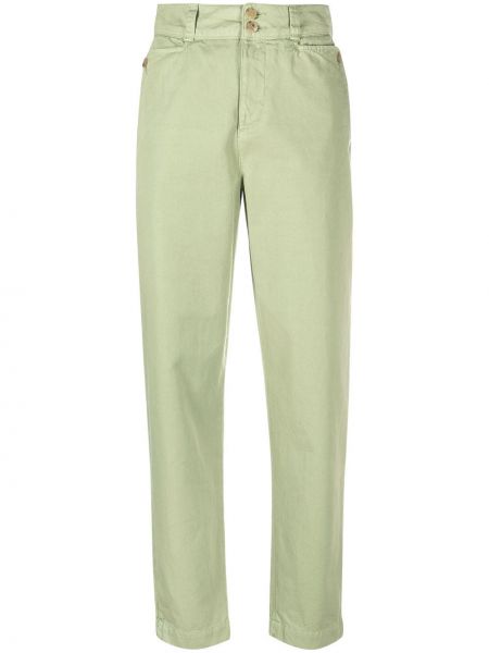 Pantalones rectos de cintura alta Etro verde
