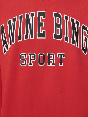 Bavlnená mikina Anine Bing červená