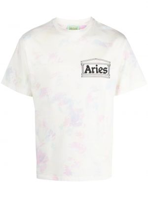 T-shirt à imprimé Aries blanc