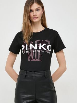Pamučna majica Pinko crna