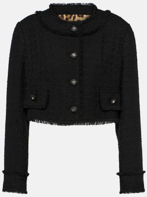 Giacca di lana in tweed Dolce&gabbana nero