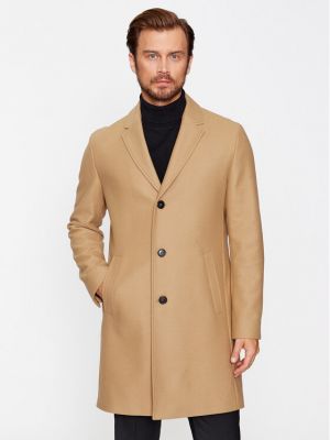 Cappotto invernale di lana Hugo beige