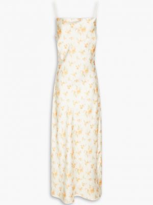 Атласный платье миди в цветочек с принтом Holzweiler бежевый