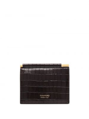 Plissert lommebok Tom Ford brun