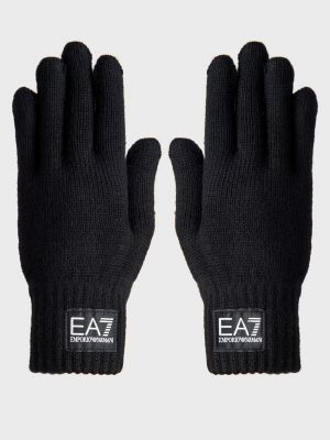 Черные перчатки Ea7 Emporio Armani